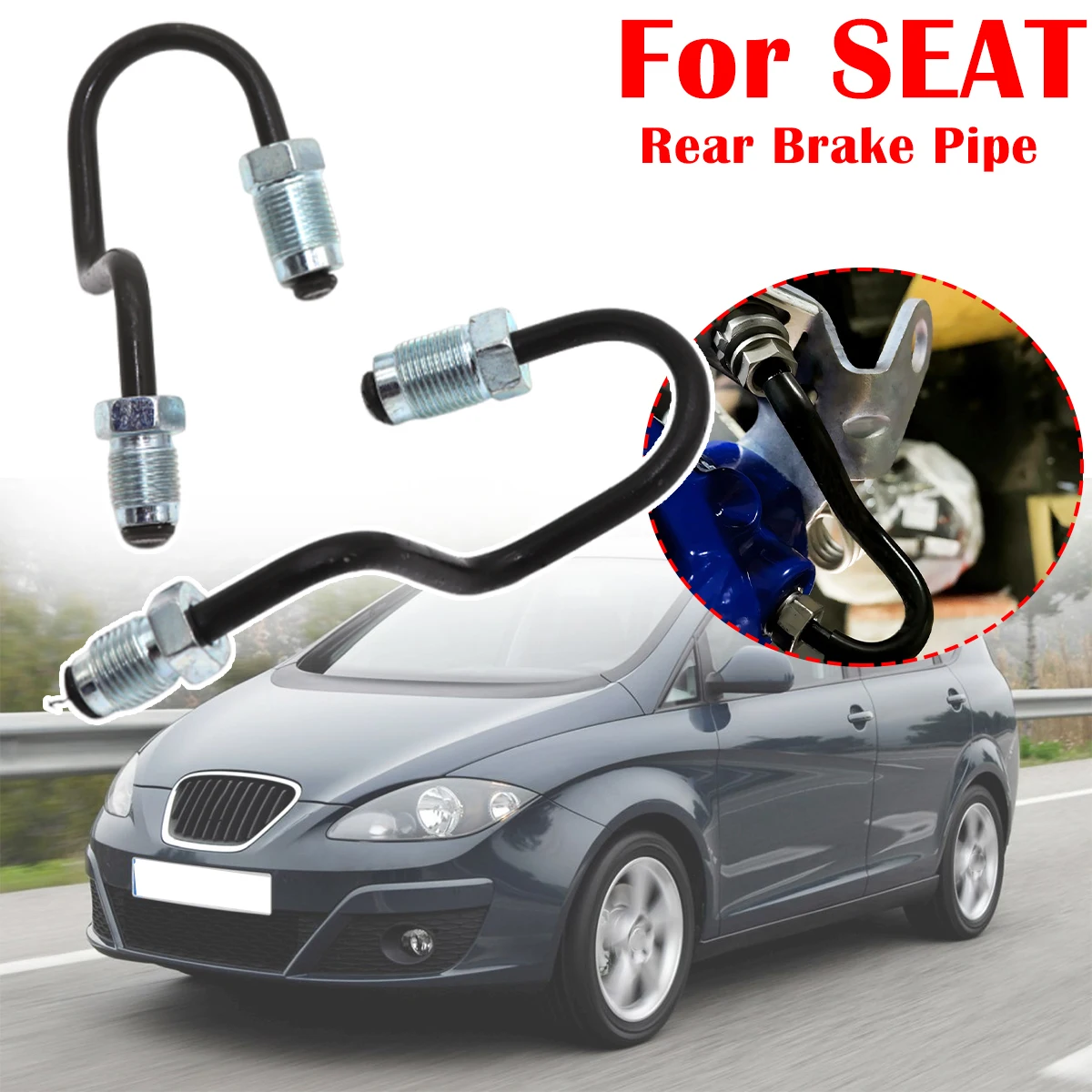 Car Rear Brake Pipes Lines Hoses to Caliper Pair Left Right Auto Accessories For SEAT ALTEA LEON TOLEDO 5P 1K0611763E 1K0611764L