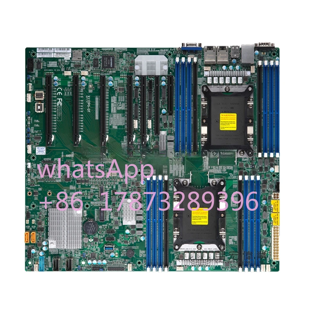 For Supermicro Server Motherboard 2nd Gen Xeon Scalable Processors LGA-3647 DDR4 PCI-E 3.0 M.2 IPMI2.0 X11DPG-QT