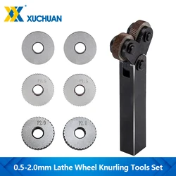XUCHUAN Reticulated Knurling Wheel 0.5mm-2.0mm Inner Hole Embossing Wheel Reticulated Knurling Wheel for Metal Steel Lathe Tool