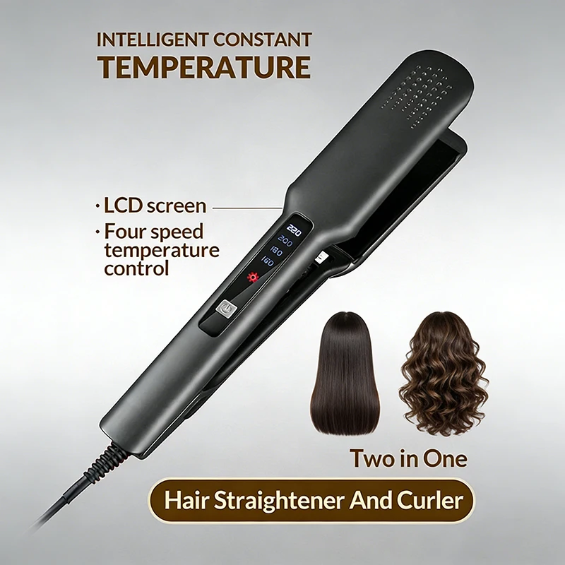 

Flat Iron Hair Straightener Professional Straightening Iron Digital Display to Accurately Control Temperature Gift Idea