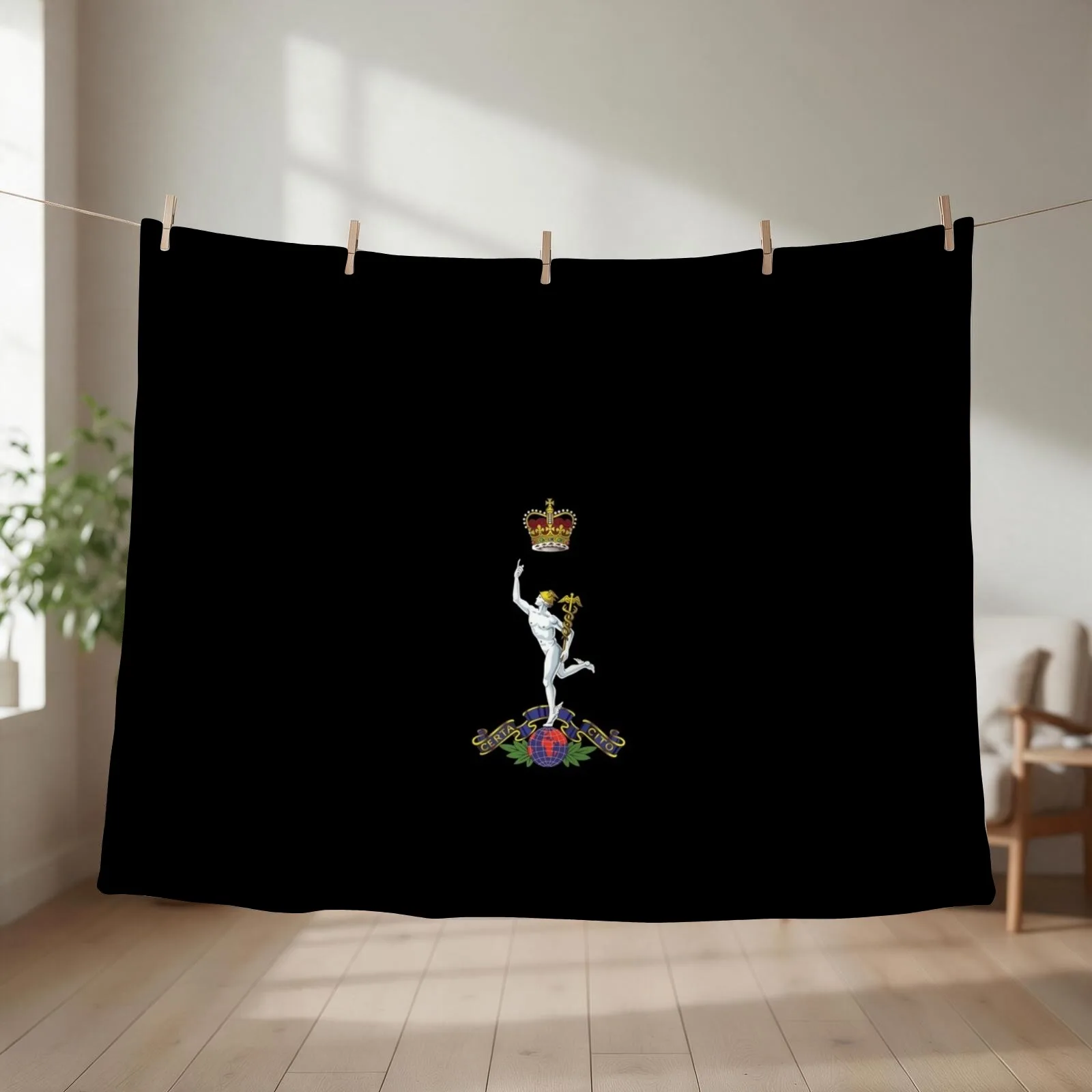 Royal Signals Cap Badge Throw Blanket couch cozy soft plush fuzzy picnic outdoor blanket