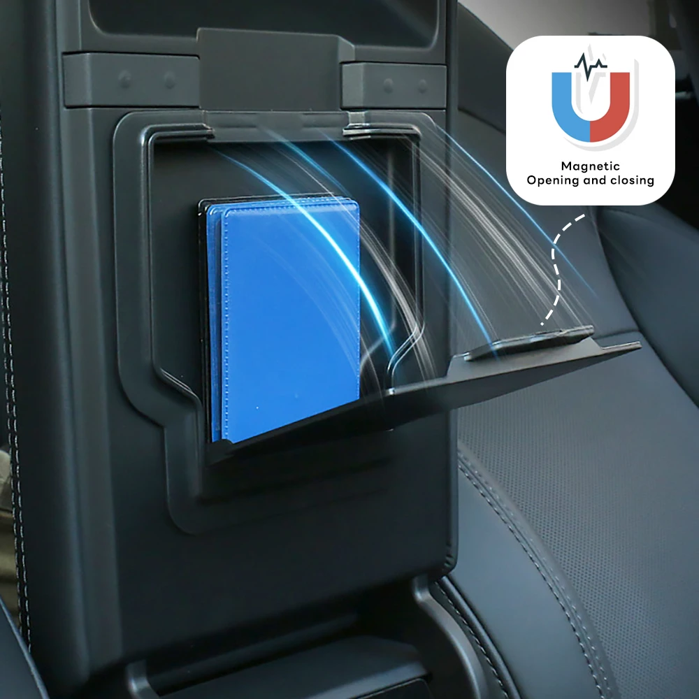 For Tesla Model Y Juniper 2025 Launch Center Console Eyeglasses Storage Box Armrest Box Upper&Lower Silicone Pad image 6