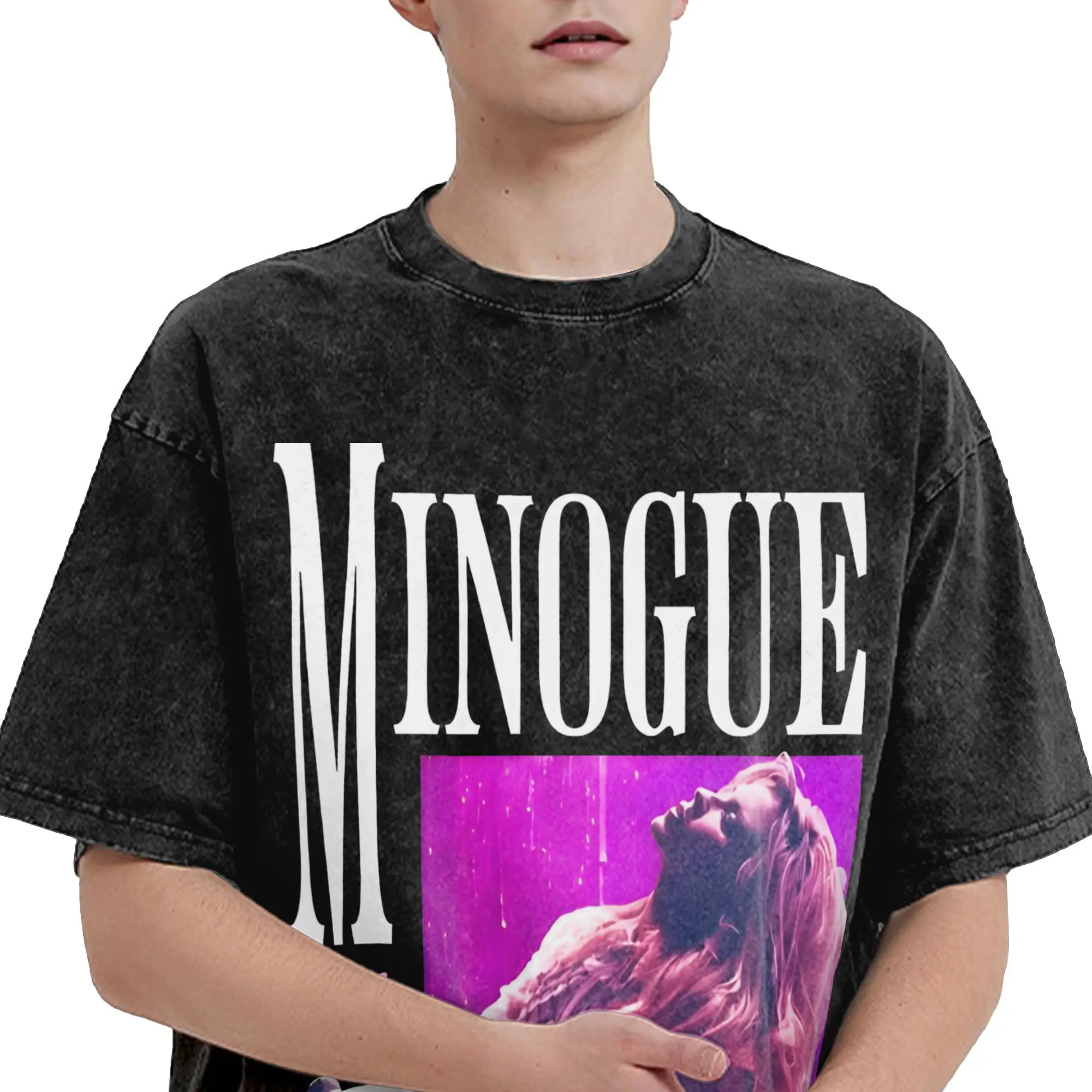 Kylies Minogues تي شيرت الصيف الموسيقى Y2K متعة تي شيرت القطن الهيب هوب تي شيرت للرجال قصيرة الأكمام نمط تيز