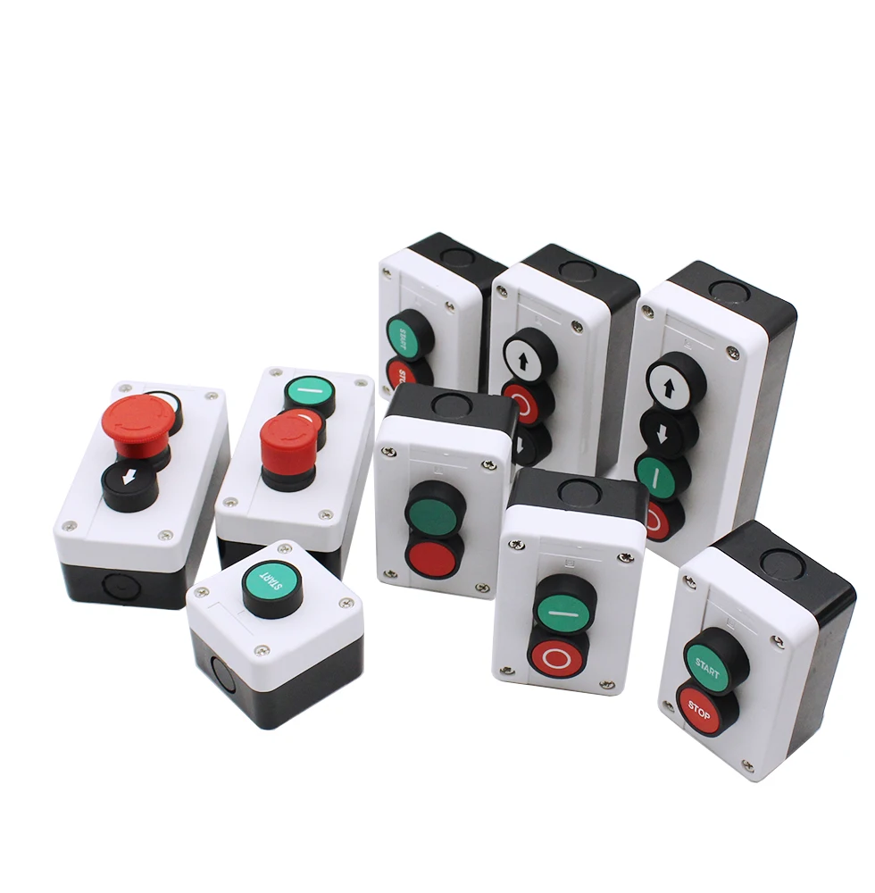 Arrow symbol indicating start and stop self-recovery waterproof button switch emergency stop industrial hand-held control box