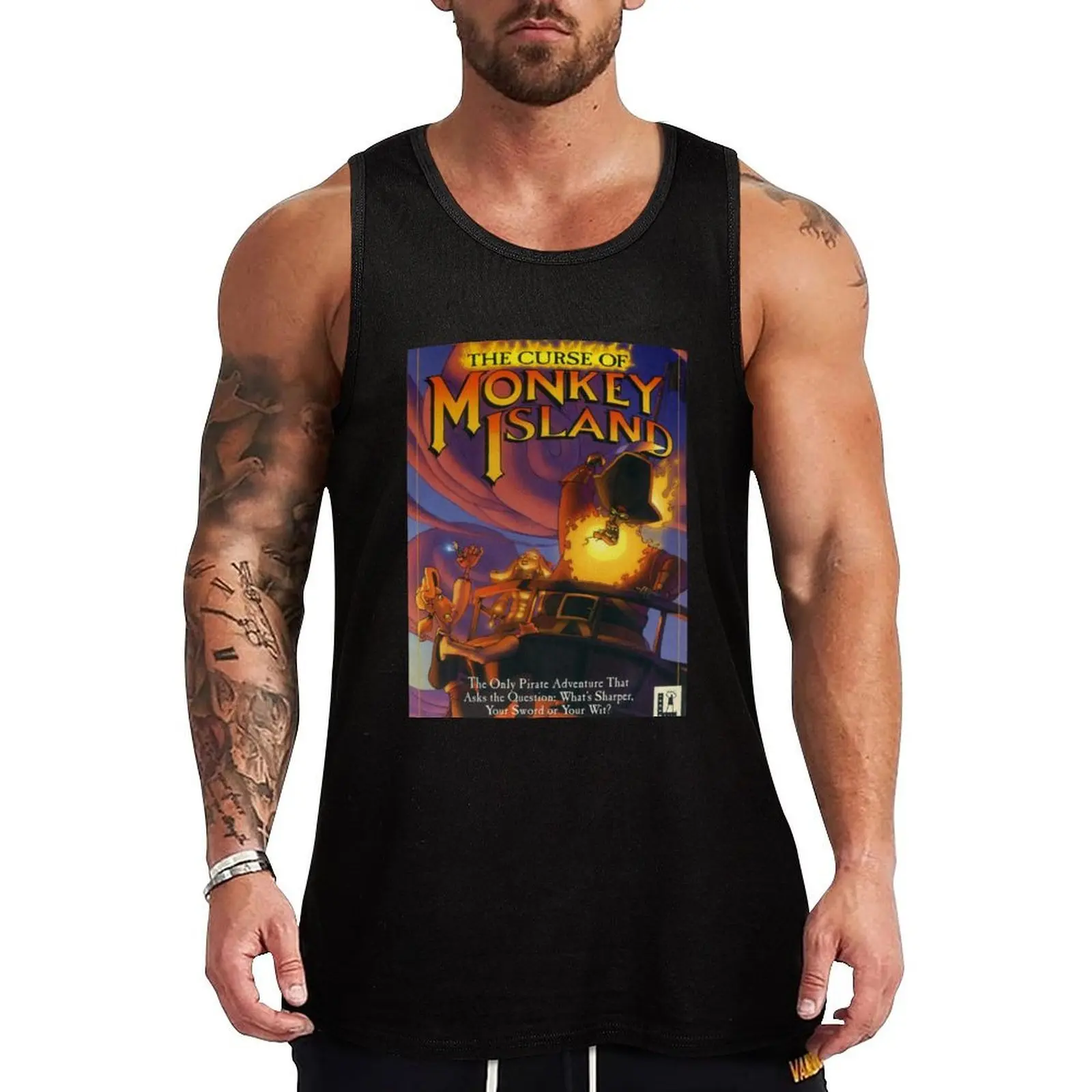 THE CURSE OF MONKEY ISLAND Tank Top Relaxed Fit Tank Top Casual Sleeveless Everyday Shirt