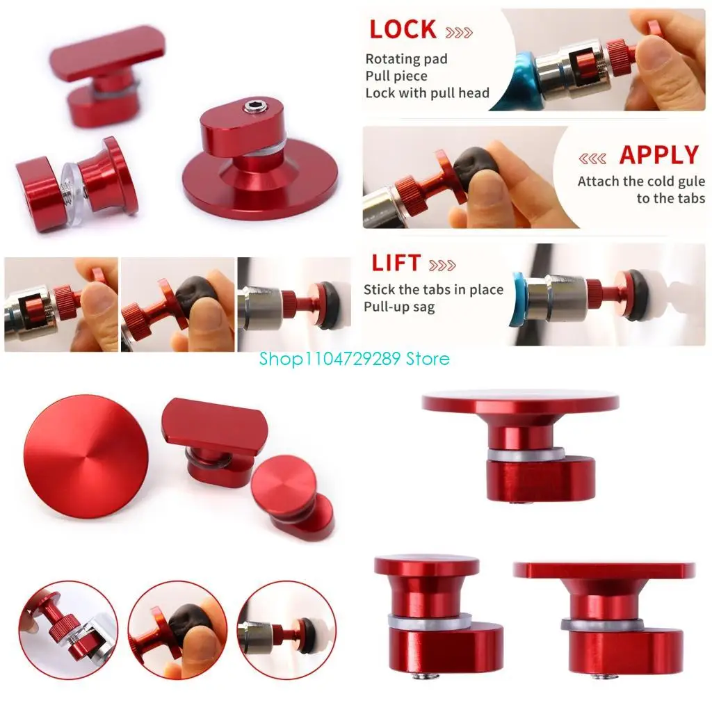 

D8KE 3pcs Aluminum Dents Removal Tool Dents Puller Auto Maintenance Tool Dents Removal Pulling Dents Repair Tool