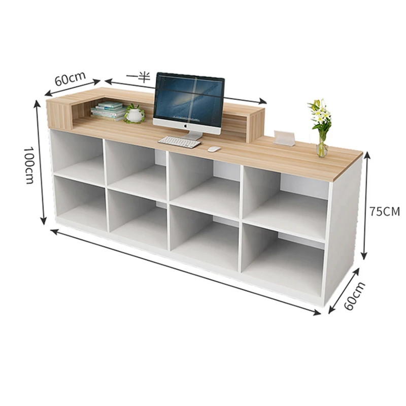 كلاسيكي متعدد الاستخدامات لصالونات التجميل البهجة الحديثة الفريدة من نوعها مكتب الاستقبال البسيط الكلاسيكي Mostrador Negocio الأثاث التجاري