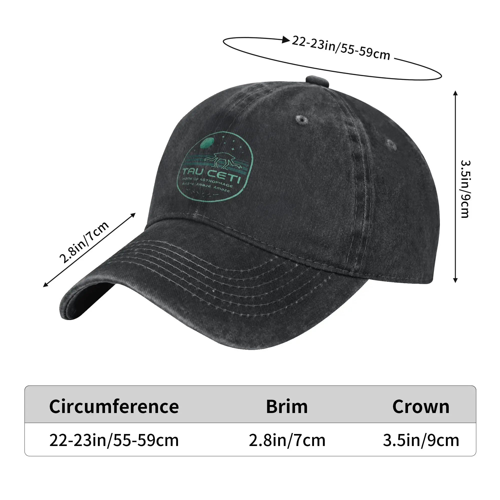 Project Hail Mary - Tau Ceti Unisex Style Baseball Cap  Distressed Denim Caps Hat Casual Golf Adjustable Fit Sun Cap