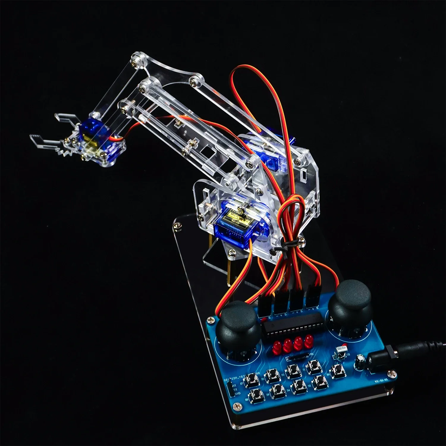 Electronic Soldering Assembly Microcontroller Robotic Arm Kit Acrylic Shell Four Degree of Freedom Robot DIY Loose Parts - view 2