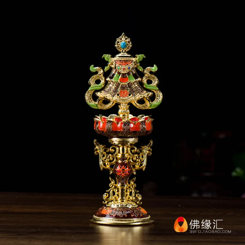 Buddhist ritual supplies, indoor ritual objects, cloisonné enamel painting 8Eight-inch auspicious ornaments