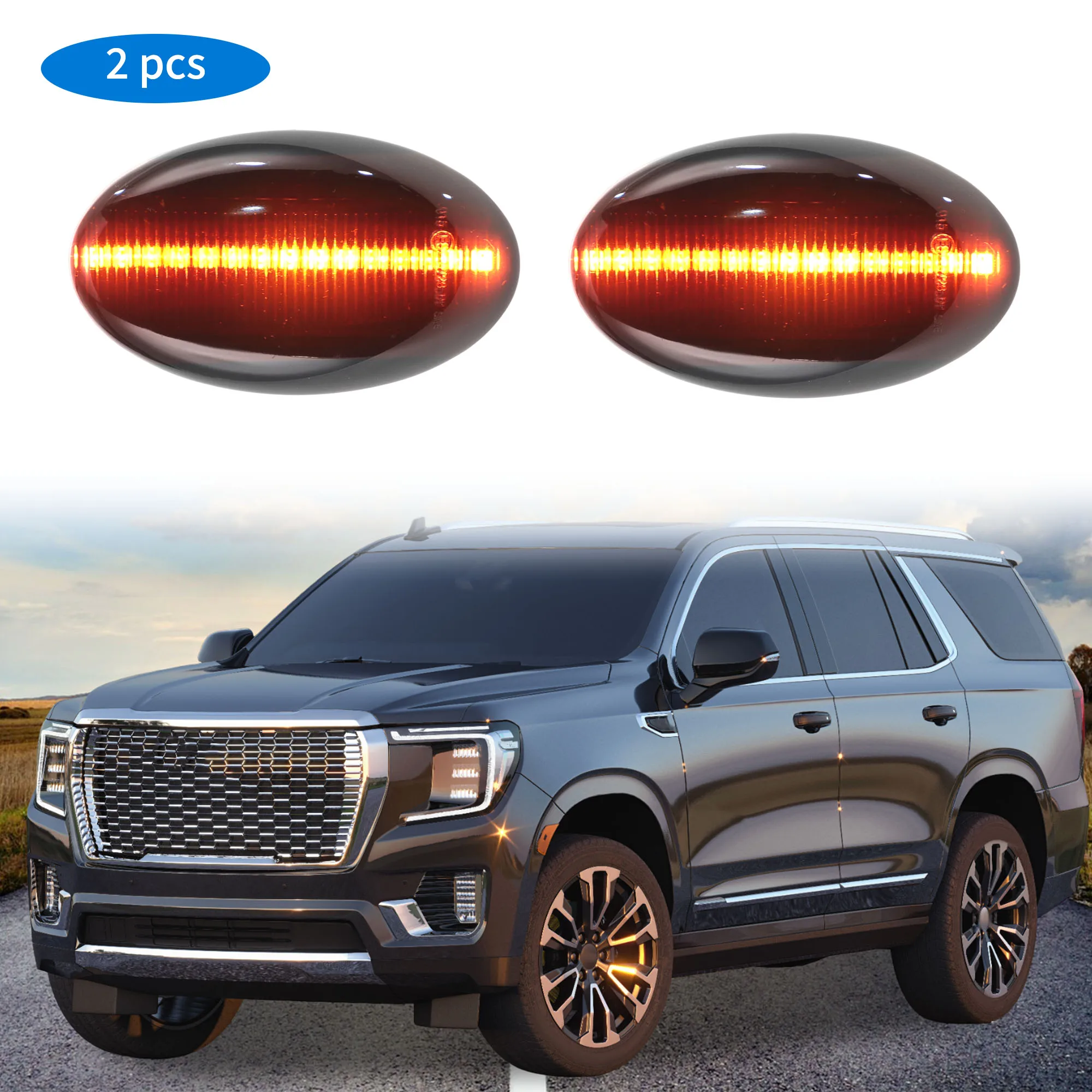 

UXCELL Side Fender Marker Light for Subaru Impreza MK2 GD 2000-2007 Amber LED Turn Signal Lamp Replacement ABS 2pcs