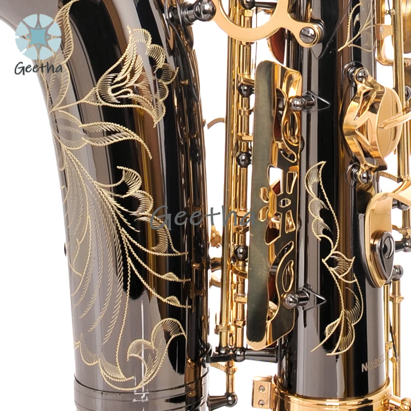 Wholesale Professional Saxophone Drop E Alto Saxophone Wind Instrument Black Nickel and Gold