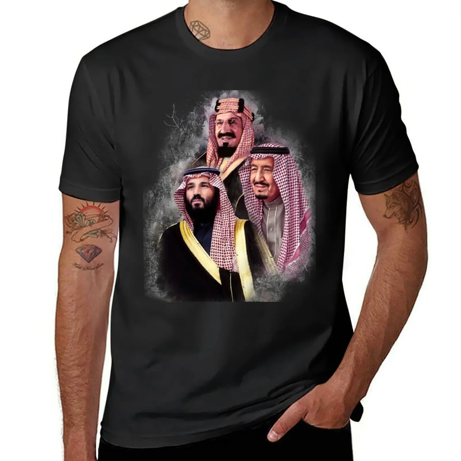 Group Photo of King Abdulaziz, King Salman and Crown Prince Mohammed bin Salman T-Shirt