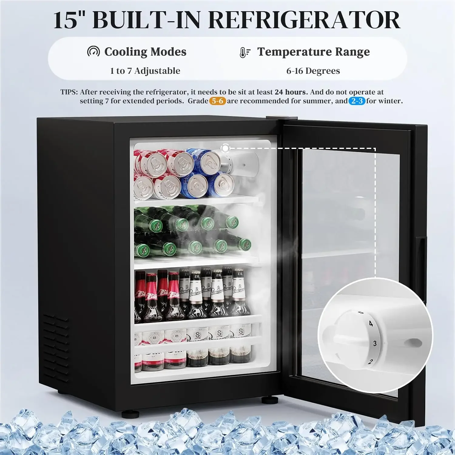Large Coffee Bar Cabinet with Fridge (Fridge Included), Customized view 4