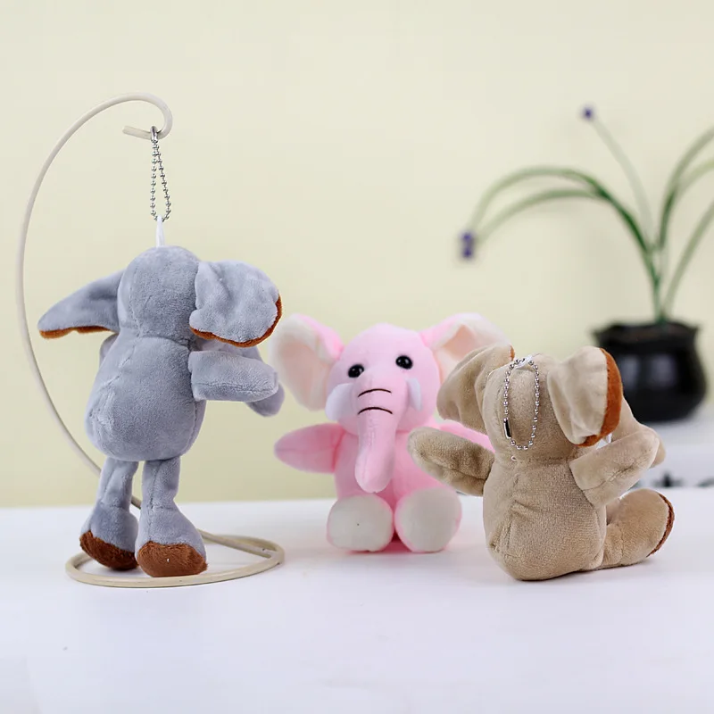 New Cartoon Cute Forest Animal Elephant Plush Doll Kids Anime Stuffed Plush Toys Plush Keychain Pendant Bag Charm Children Gifts