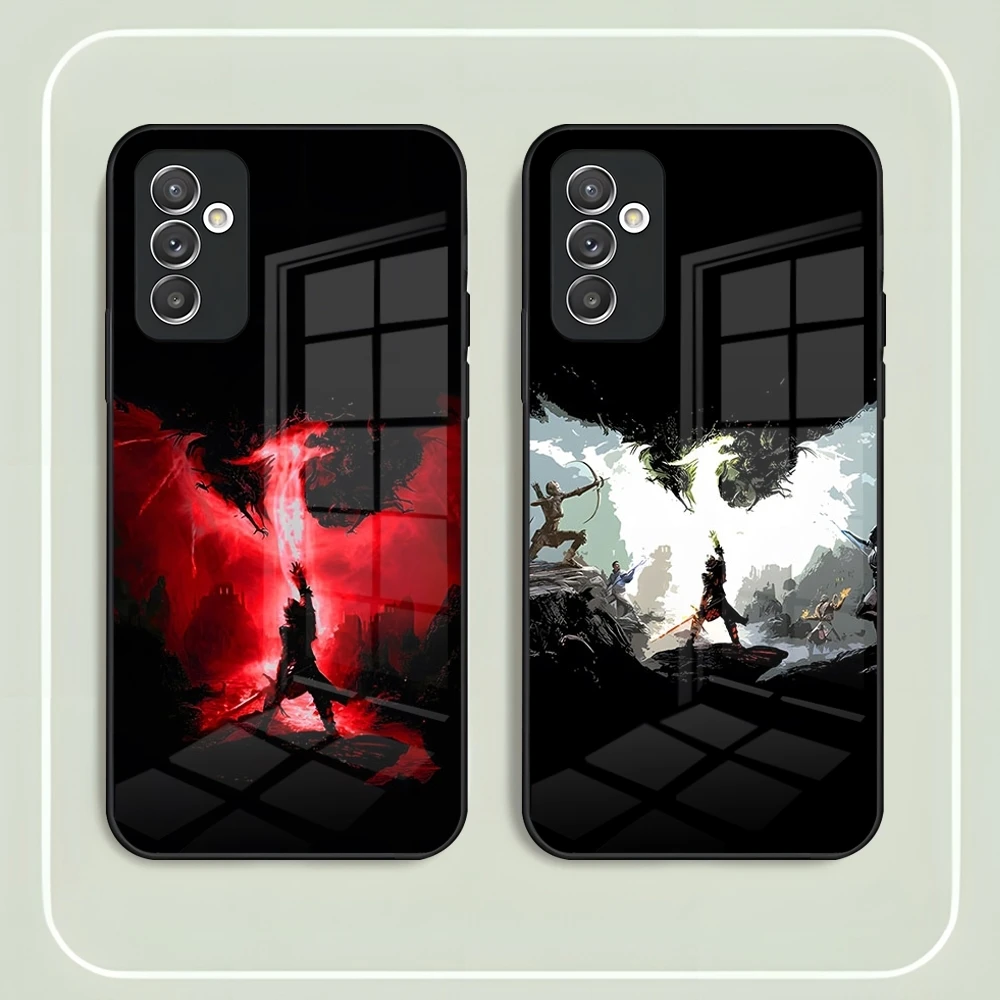 Coque de téléphone Dragon Age Inquisition, étui en verre pour Samsung S24 Ultra S22 S23 S25 S20 Fe S21 Plus A16 A54 A34 A24 A53 A14