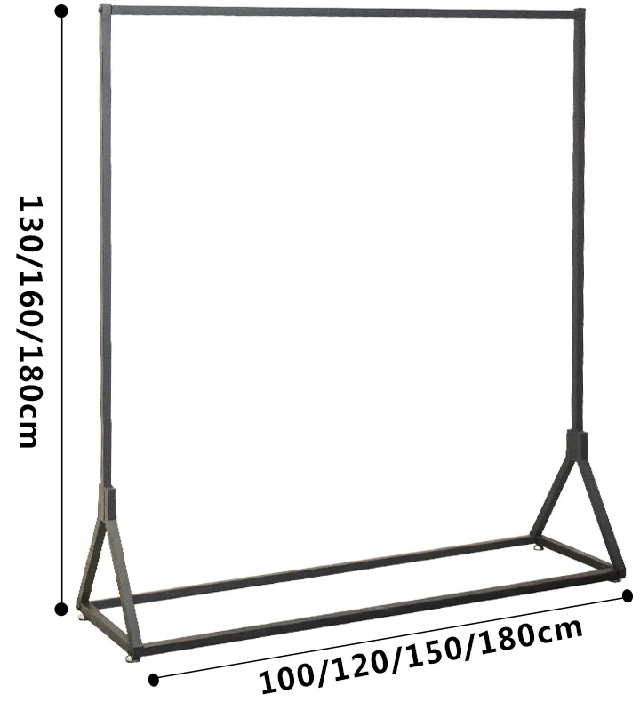Multifunctional metal hanger clothing display rack