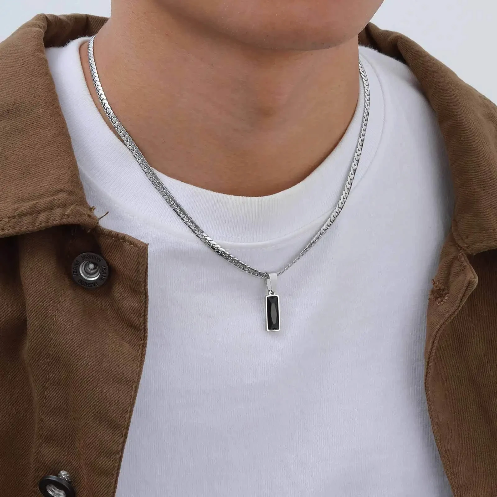 Colliers élégants en pierre ca - Mens Dog Tag Necklace avis et prix