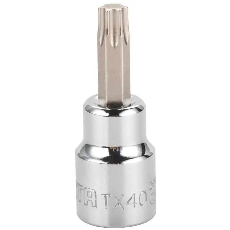 

1PC Torx Screwdriver Bit 10MM Series Drive Socket Flower-Shaped Screwtool Socket Wrench Adapter Hand Tool Size T10 To T60