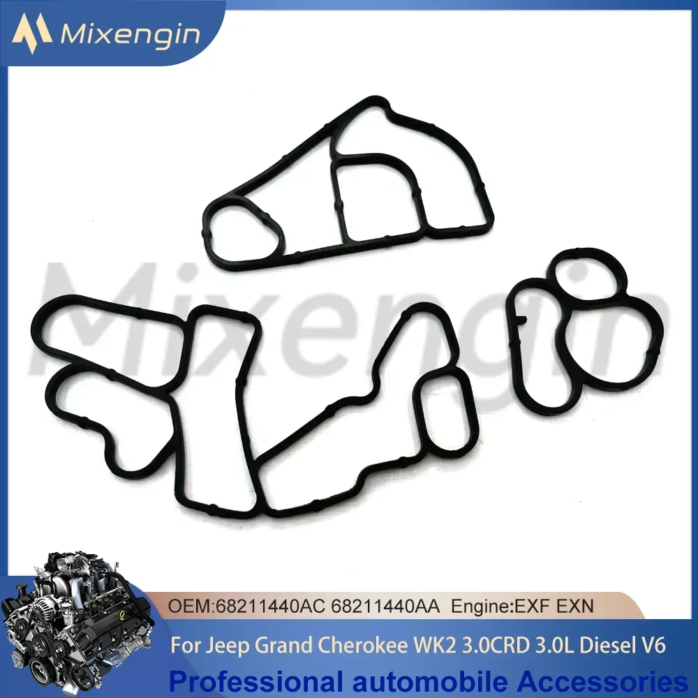 Engine Parts Oil Cooler Gasket Set For 3.0 L T Diesel V6 CRD EXF EXN Fit Jeep Grand Cherokee WK WK2 LANCIA THEMA 2011-2019