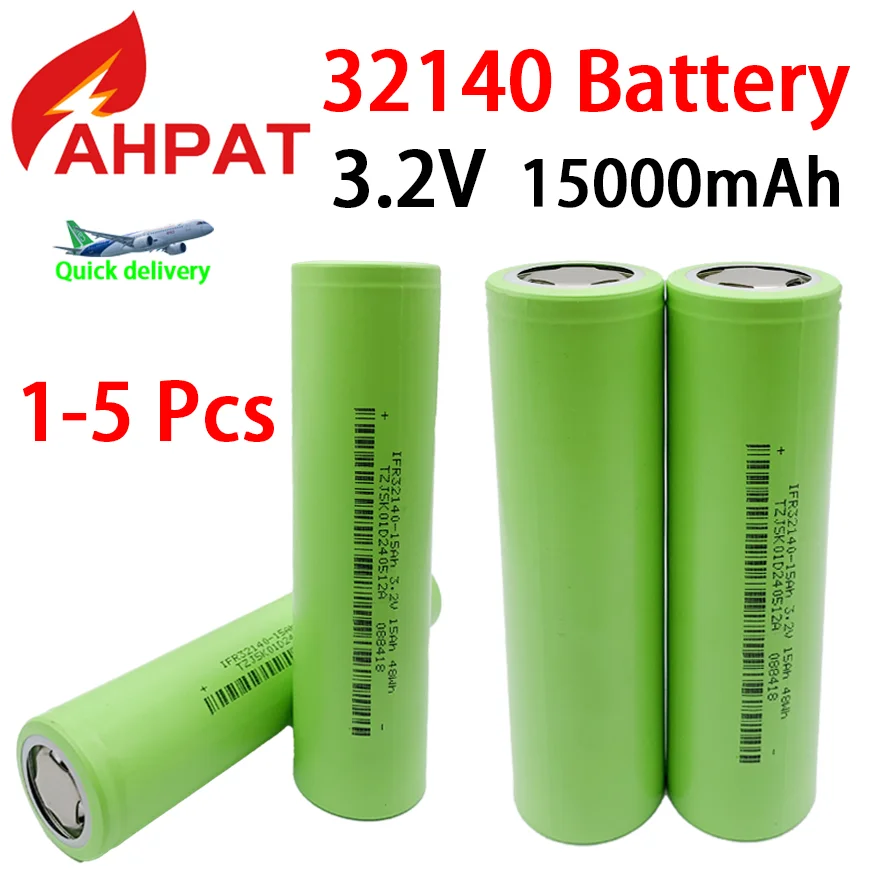 3.2V15Ah 32140 LiFePO4 Battery 15000mAh DIY 12V 24V High-Power Electric Sightseeing Car Golf Car Electric Tool Battery Pack