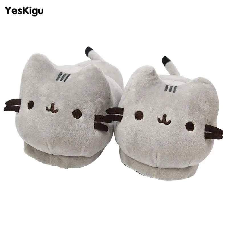 Winter Kigurumis Slippers Anime Dragon Cat Plush Shoes Women Men Cosplay Festival Indoor Shoes Woman Sneakers Cotton Slippers