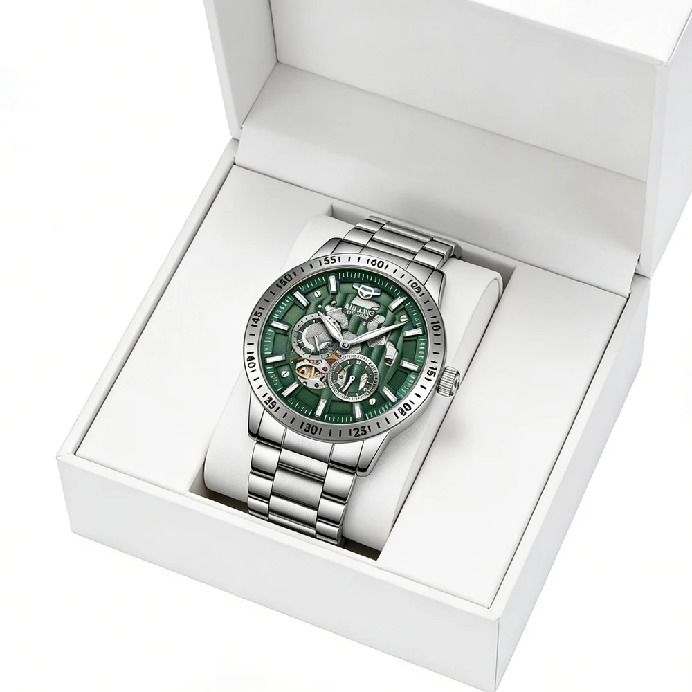 

AILANG Новые модные механические часы для мужчин, водонепроницаемые автоматические мужские часы, лучшие брендовые роскошные спортивные часы из нержавеющей стали, Reloj