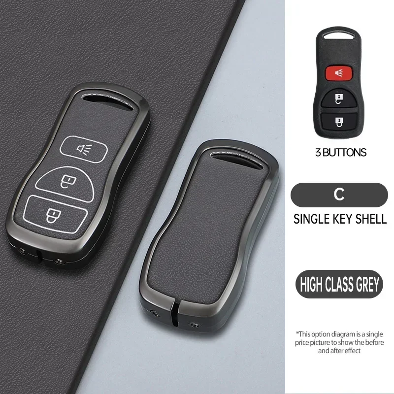 

Alloy Car Key Cover Case For Nissan Tiida Sentra X-trail T30 Altima Frontier Armada Maxima For Infiniti QX56 JA60 FX35 FX 35