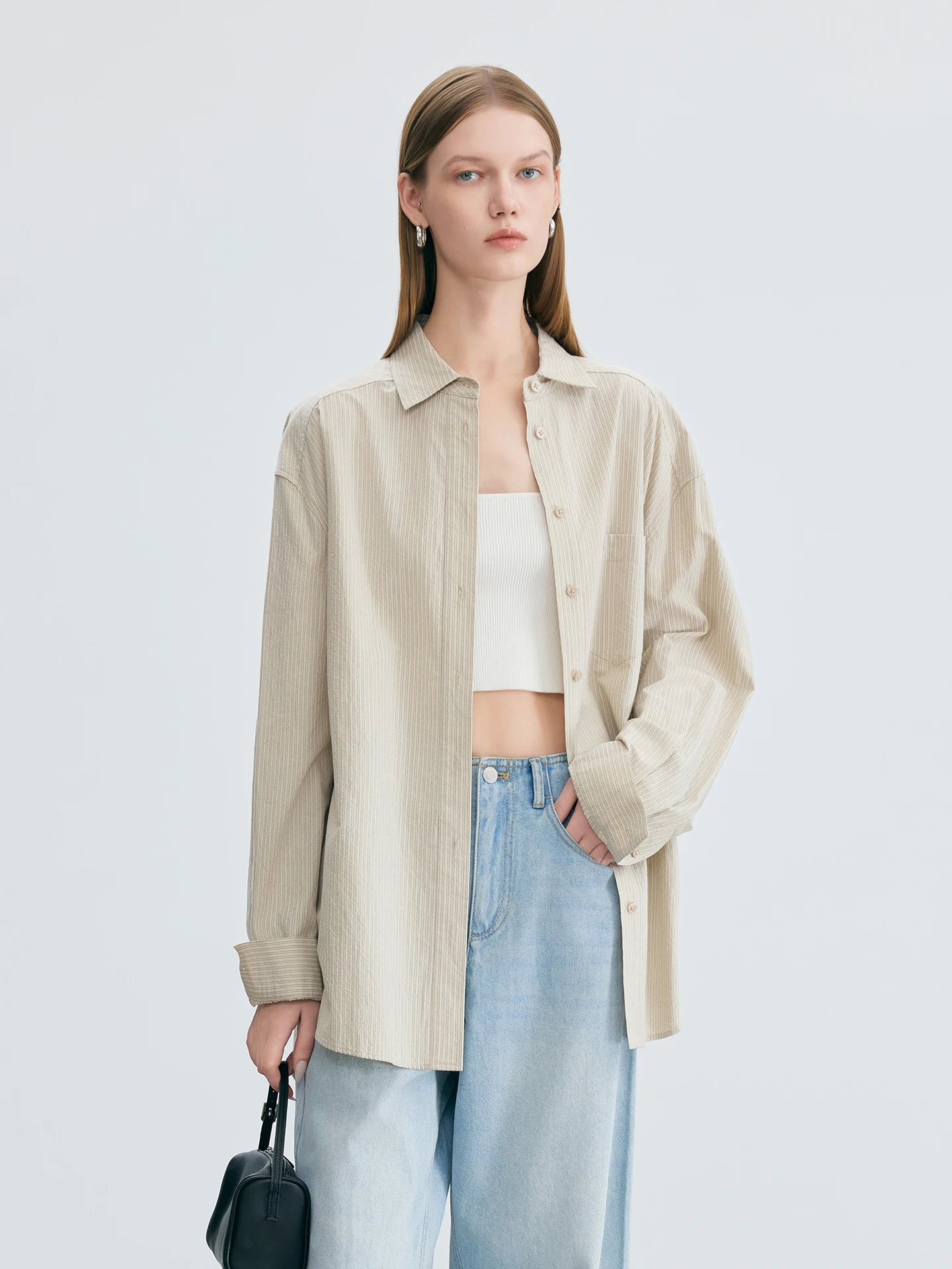 

Женская премиальная одежда River Soft Cotton: свободный крой, цветной узор, эффект мятой ткани, полосатый, простой дизайн