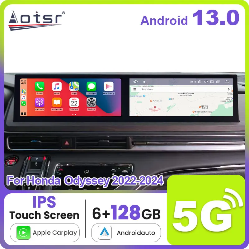 

12.3 inch Android 13.0 For Honda Odyssey 2022-2024 Car Radio Multimedia Player Auto DVD Stereo Head Unit Audio GPS Navinc