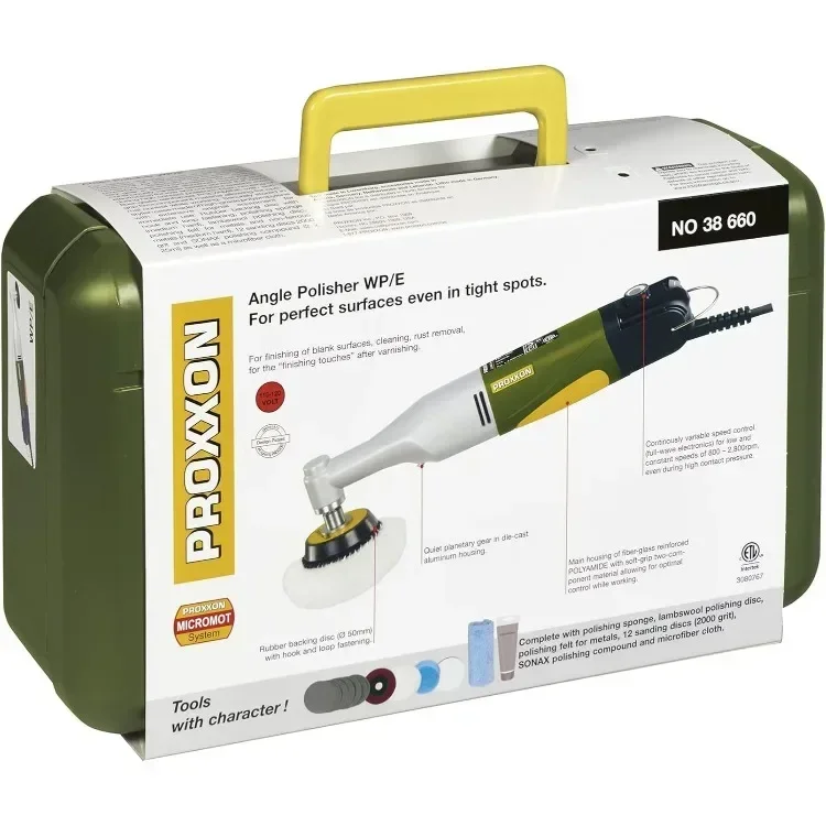 Home. Polisseuse d'angle WP/E, 38660, jaune/vert/noir, 0,5 litres