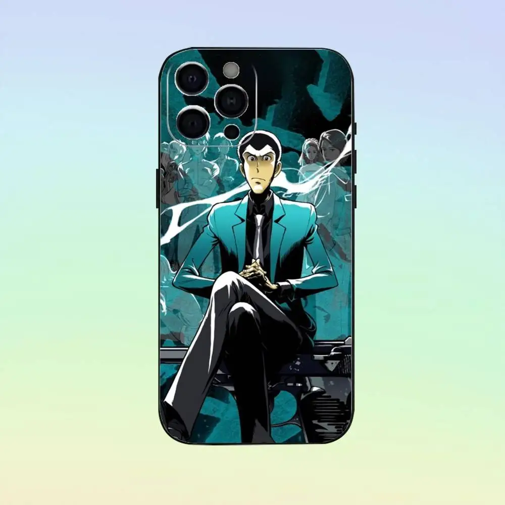L-lovin anime t-terceira capa de telefone silicone macio para iphone 17 16 15 14 13 12 11 preto capa de silicone macio