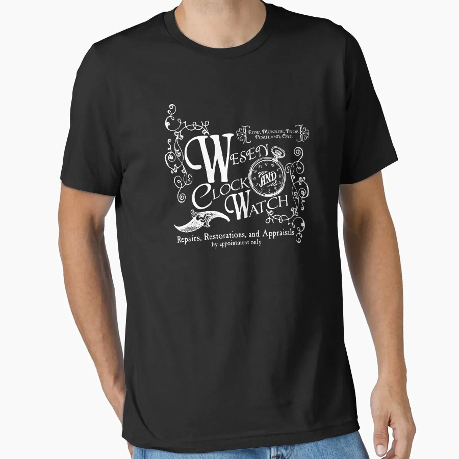 Wesen Clock and Watch Repair designed sold by rexraygun vintage Washed Top For Everyday Wear designer clothes Casual Versatile