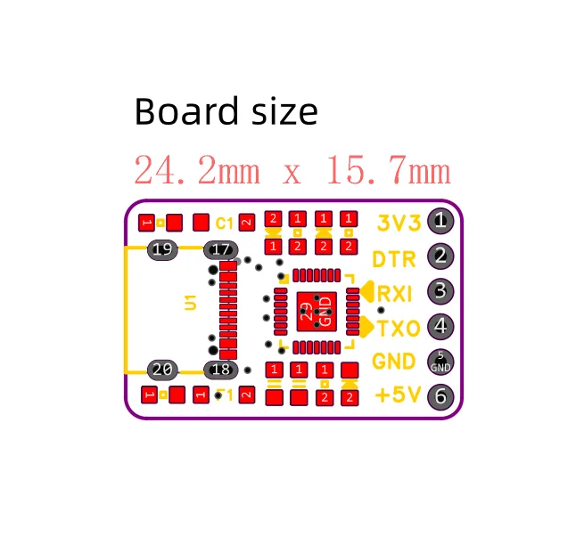 TYPE-C USB-Schnittstelle CP2102 Modul USB-zu-TTL-Konverter USB-zu-Serieller-Port UART STC-Downloader – Detail 3