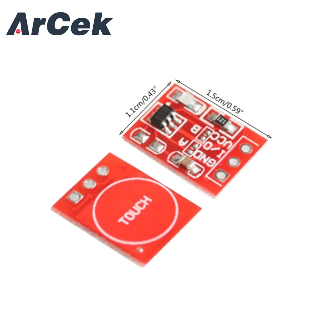 10Pcs TTP223 Touch Key Switch Module Board Touching Button Self-Locking No-Locking Capacitive Switches Reconstruction