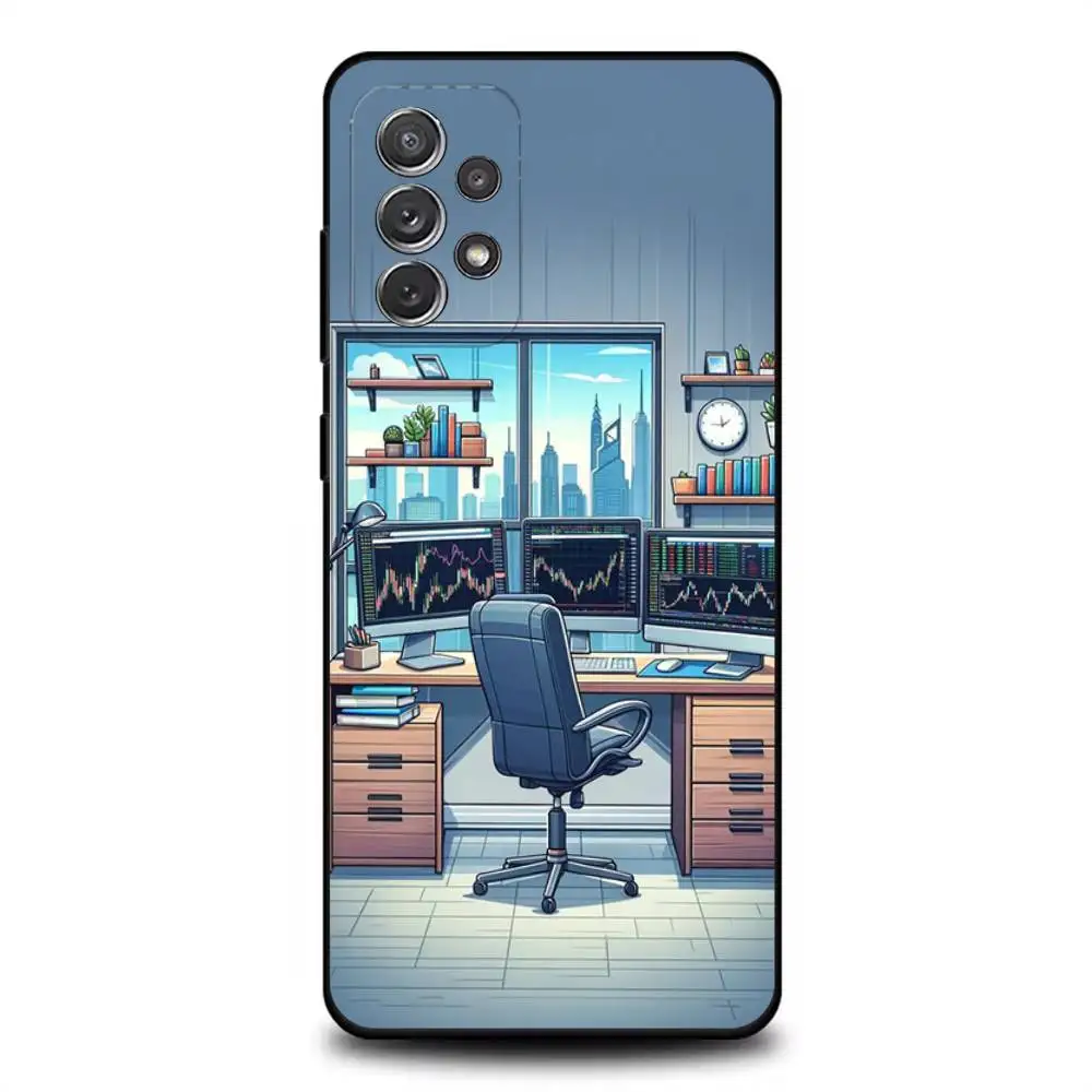 Day Trading Day Trader Trader Phone Case For Samsung S25,S24,S21,S22,S23,S30,Ultra,S20,Plus,Fe,Lite,Note,10,9,5G Black Cover