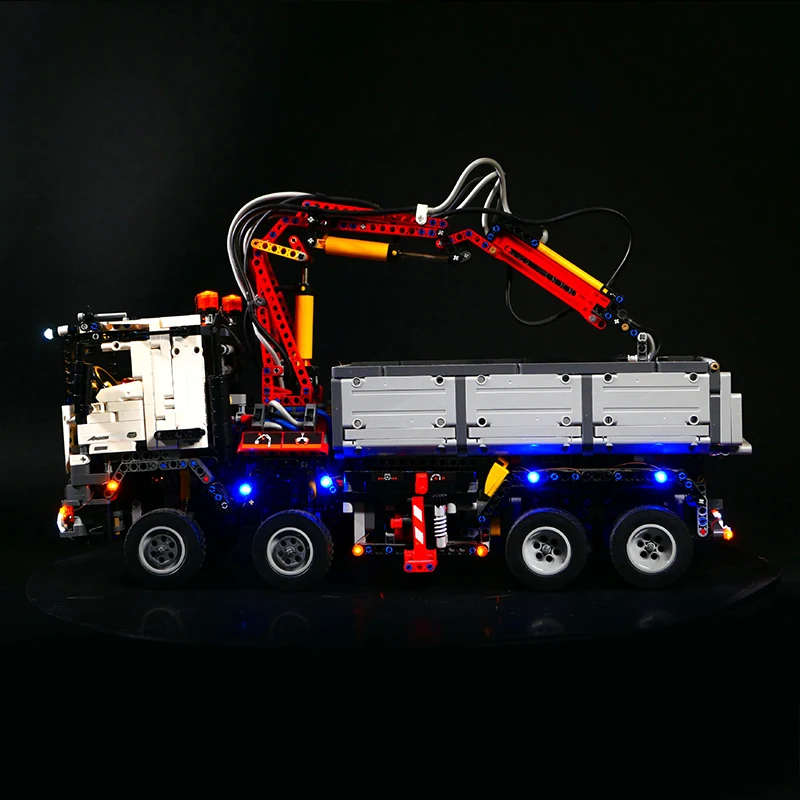 Zestaw świateł LED RC DIY do LEGO 42043 Techniczny zestaw klocków do budowy ciężarówek MBZ Arocs 3245 20005 (tylko światło LED, bez modelu klocków)