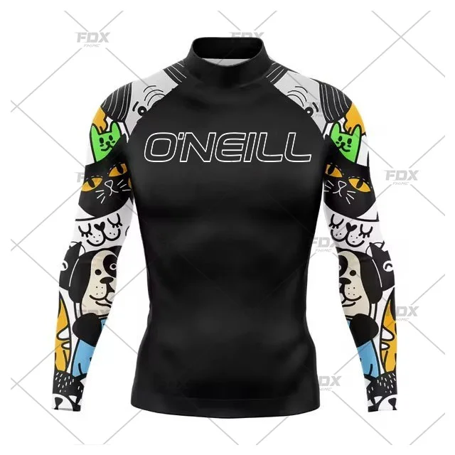 

Men's Surfing Shirt Tight Fitting Long Sleeved Swimsuit with UV Protection for Water Sports Swimming High Elasticity