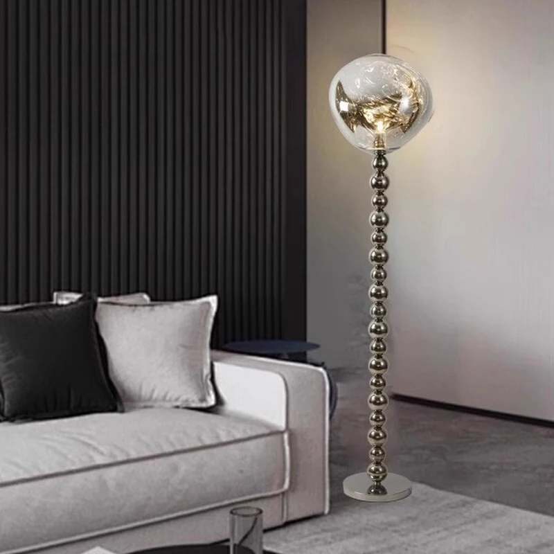 

Moden Electroplating Wrought Iron Lava Floor Lamps Personality Bedroom Restaurant Kitchen Living Room Nordic LED Standing Lights