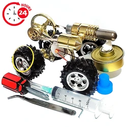 New Hot Air Stirling Engine Miniature Model External Combustion Power Car Scientific Small Production Experimental Toy Gift