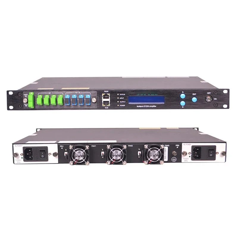 1550nm Optical Amplifier PON EDFA 4 port 23 db 2 RF input