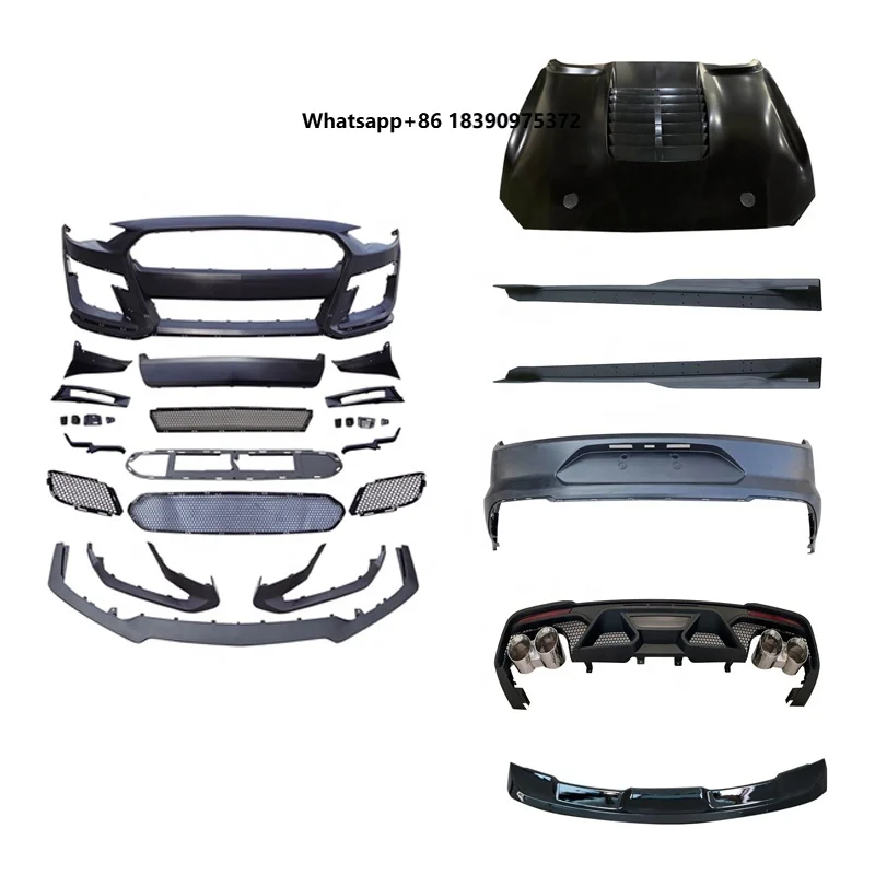 Body Kit for  2018-2020y Upgrade to GT500 Facelift Car Bumpers Hood Side Skirts Rear Wing Car Accessories