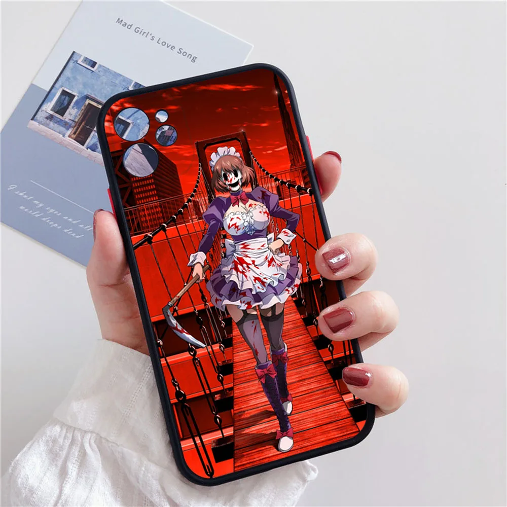 Phone Case For iphone 16 7 8 Plus 15 14 13 Mini 12 11 16Pro Max SE XR Anime High Rise Invasion Matte Frosted Translucent Cover