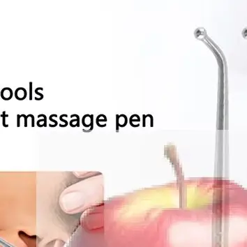 

Ручная акупунктурная ручка с двойной головкой из нержавеющей стали, массажер триггерной точки для облегчения боли в меридиане для глубоких тканей тела