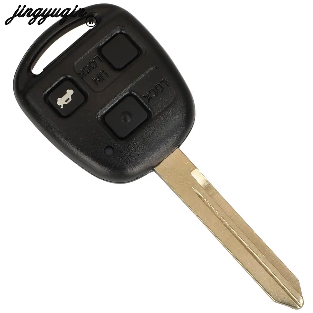 jingyuqin 89071-0D010 Ce0165 433MHz 4D67/ 4C Chip Remote Key for Toyota Corolla Yaris Avensis 1998+ Fob 2/3 Buttons TOY47 Blade