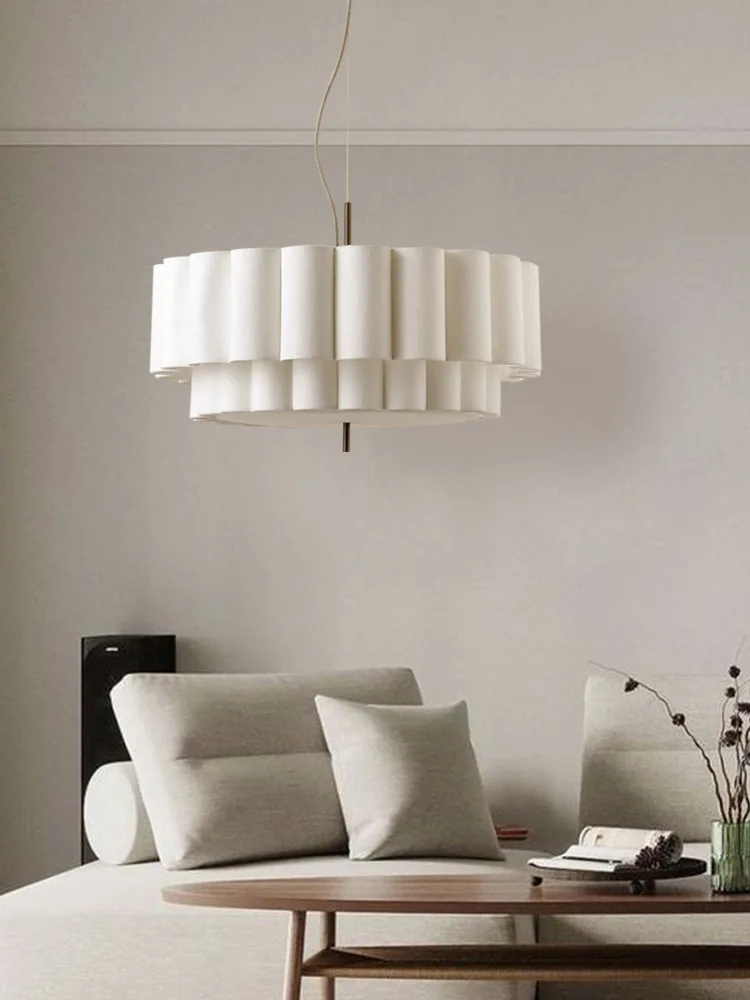 Folia Fabric Pendant lamp Bohemia Large Linen Lamp Wabi Sabi Living Dining room Bedroom lamp B&B Decoration Lounge room Lamp