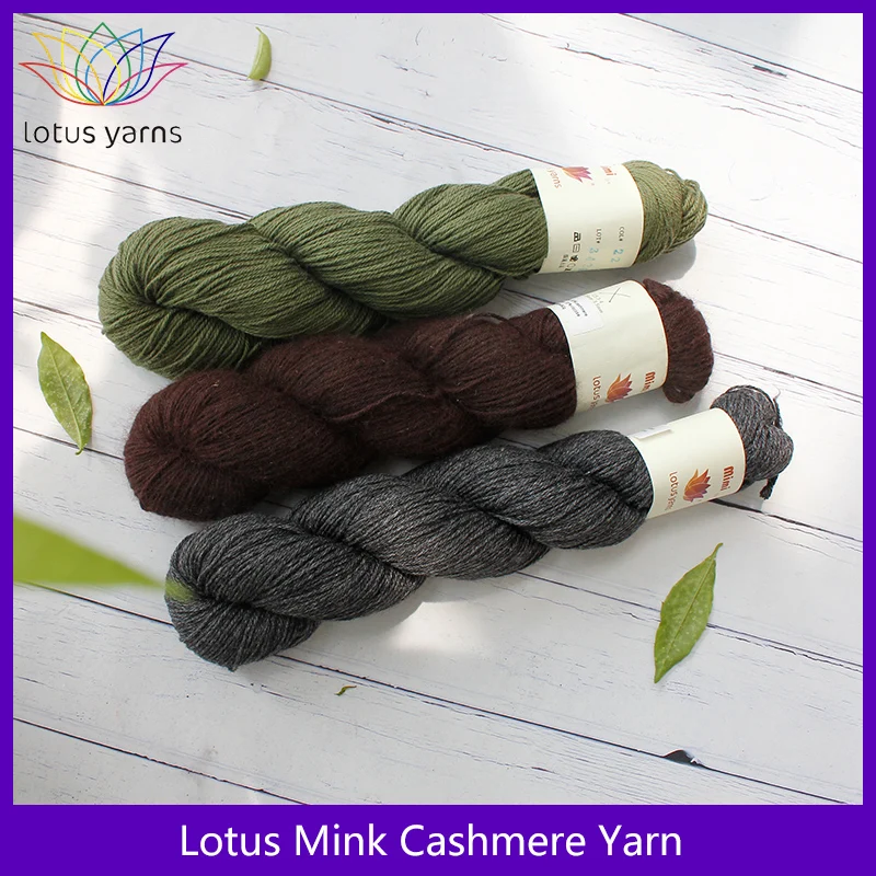 5*50g hank Mink Cashmere Yarn Fine Quality Hand-Knitting Thread For Cardigan Scarf Suitable for Woman