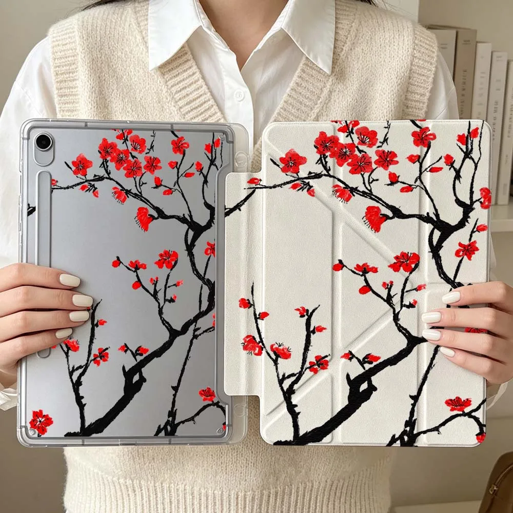 

Chinese Ink Plum Blossom Soft For Samsung Galaxy Tab S6 S7 S8 S9 S10 A8 A9 A11 Lite FE Plus 3Y Tablet Case