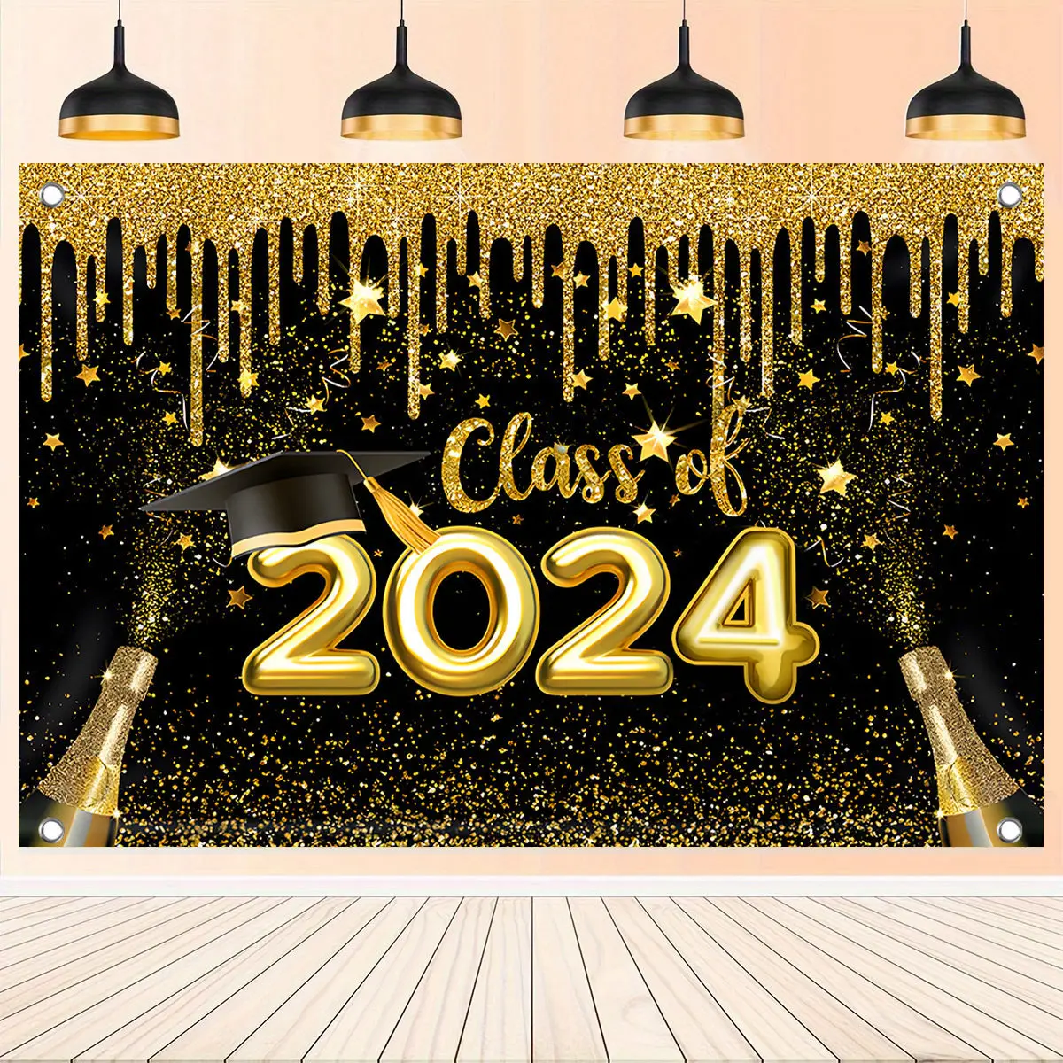 2024 Happy Graduation Backdrop for Photo Congrats Grad Prom Party Congratulations Graduates Photography Background Decor