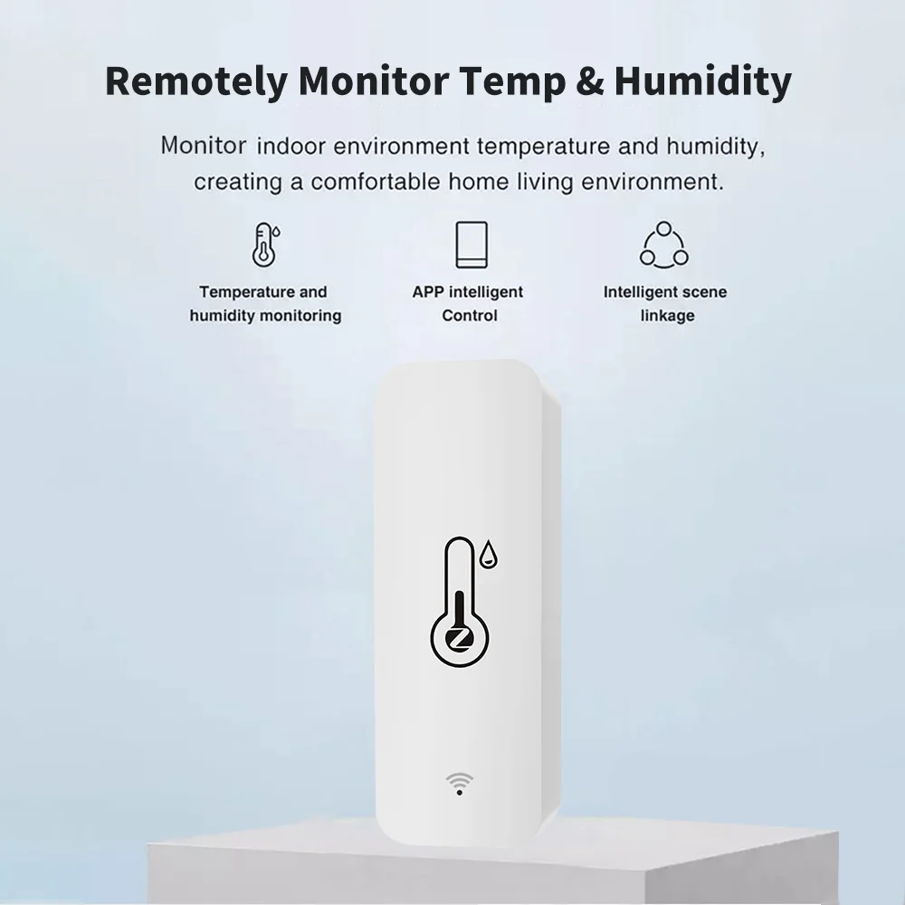 Tuya mini Zigbee датчик температуры и влажности для умного дома, приложение дистанционного управления, работа с необходимой яндексной Alexa, шлюз Zigbee